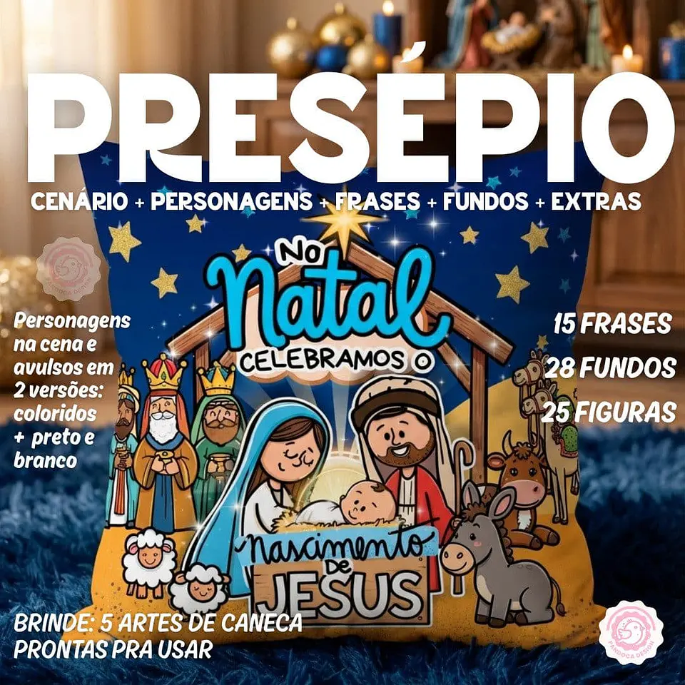 Arquivo Digital Kit Digital Natal Presépio 1