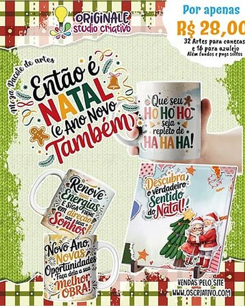 Arquivo Digital Sublimação Então é Natal (e Ano Novo Também)