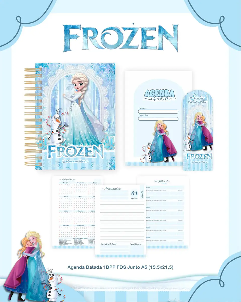 Arquivo Digital Pack Escolar 2.0 2026 Frozen 3