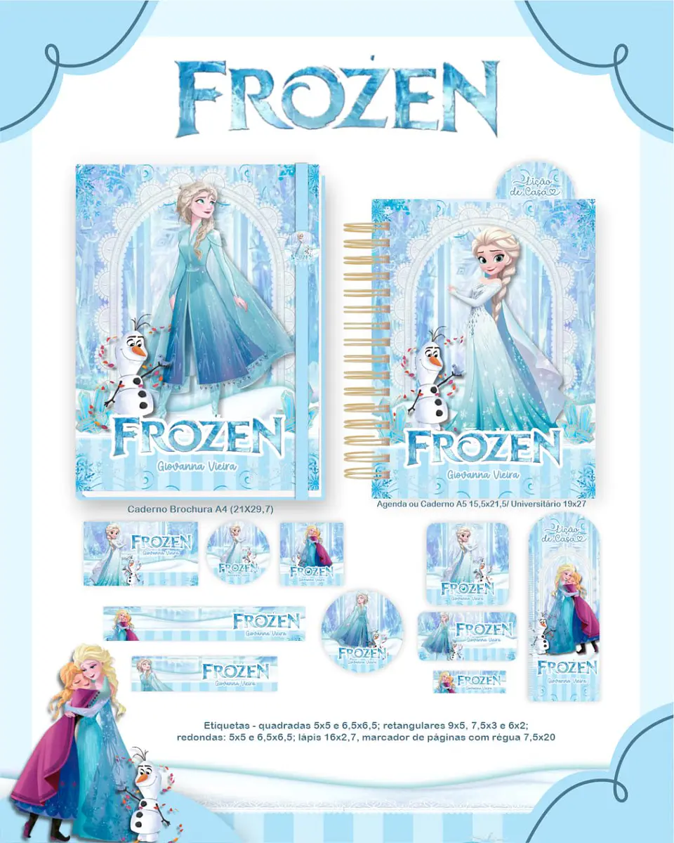 Arquivo Digital Pack Escolar 2.0 2026 Frozen 5