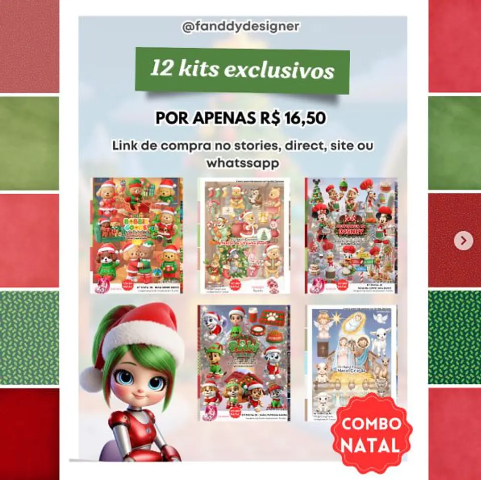 Arquivo Digital Combo 12 Kits Digitais Natalinos 1