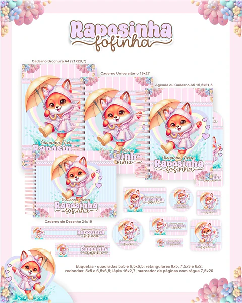 Arquivo Digital Pack Escolar 2.0 2026 Raposinha Fofinha