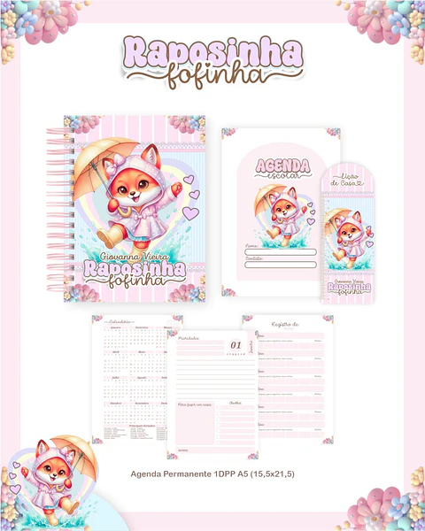 Arquivo Digital Pack Escolar 2.0 2026 Raposinha Fofinha