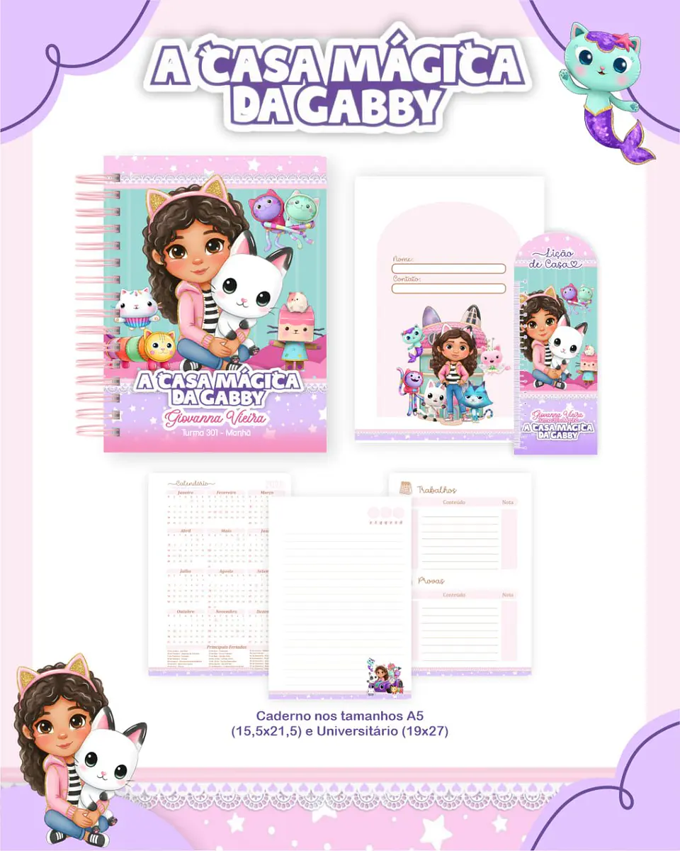 Arquivo Digital Pack Escolar 2.0 2026 A Casa Magica da Gabby 2