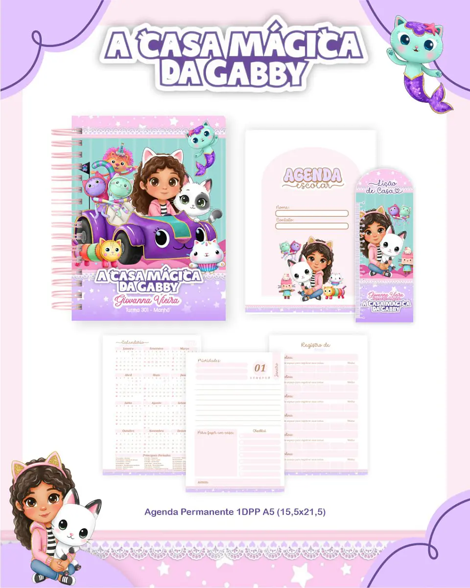 Arquivo Digital Pack Escolar 2.0 2026 A Casa Magica da Gabby 5