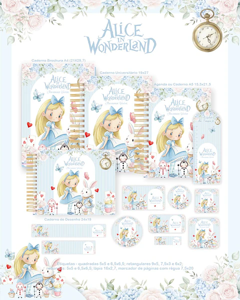Arquivo Digital Pack Escolar 2.0 2026 Alice in Wonderland