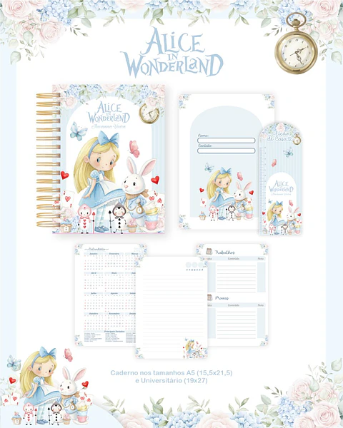 Arquivo Digital Pack Escolar 2.0 2026 Alice in Wonderland