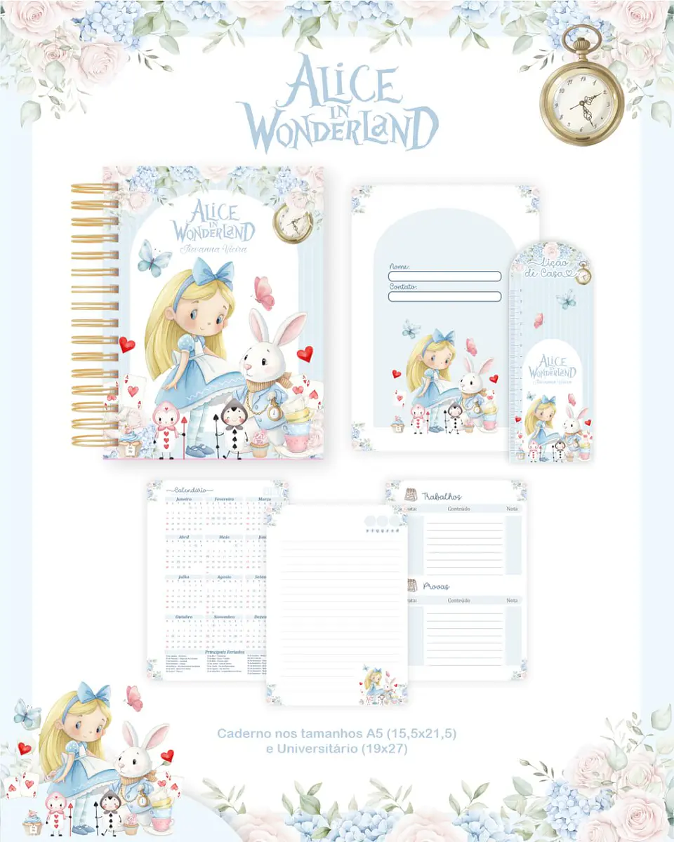 Arquivo Digital Pack Escolar 2.0 2026 Alice in Wonderland 2