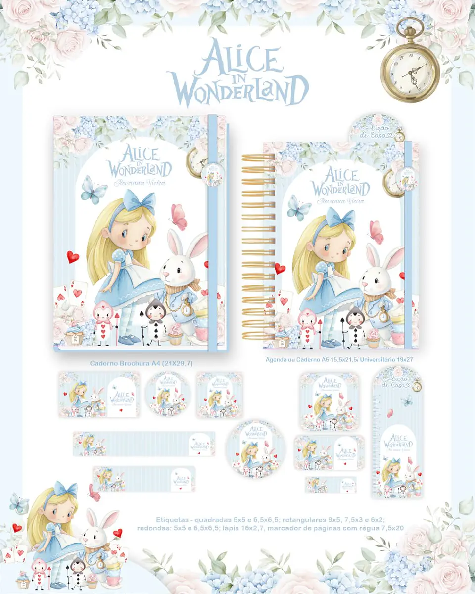 Arquivo Digital Pack Escolar 2.0 2026 Alice in Wonderland 4