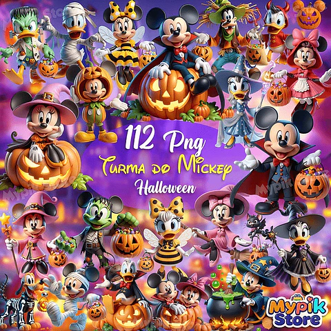 Arquivo Kit Digital Turma do Mickey Halloween