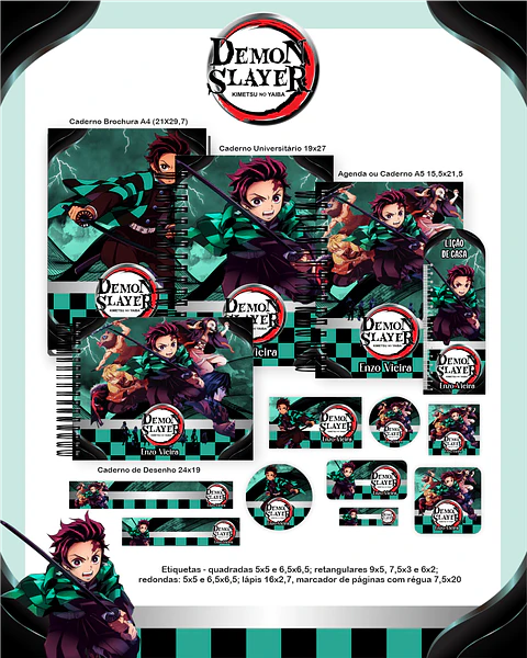 Arquivo Digital Escolar 2026 Demon Slayer