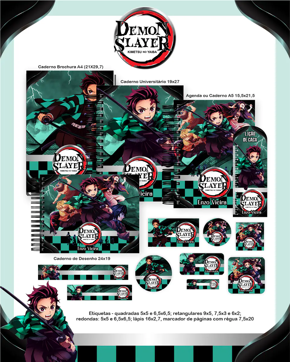 Arquivo Digital Escolar 2026 Demon Slayer 1