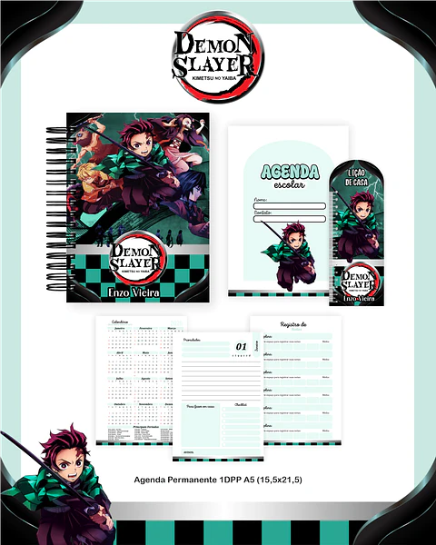 Arquivo Digital Escolar 2026 Demon Slayer