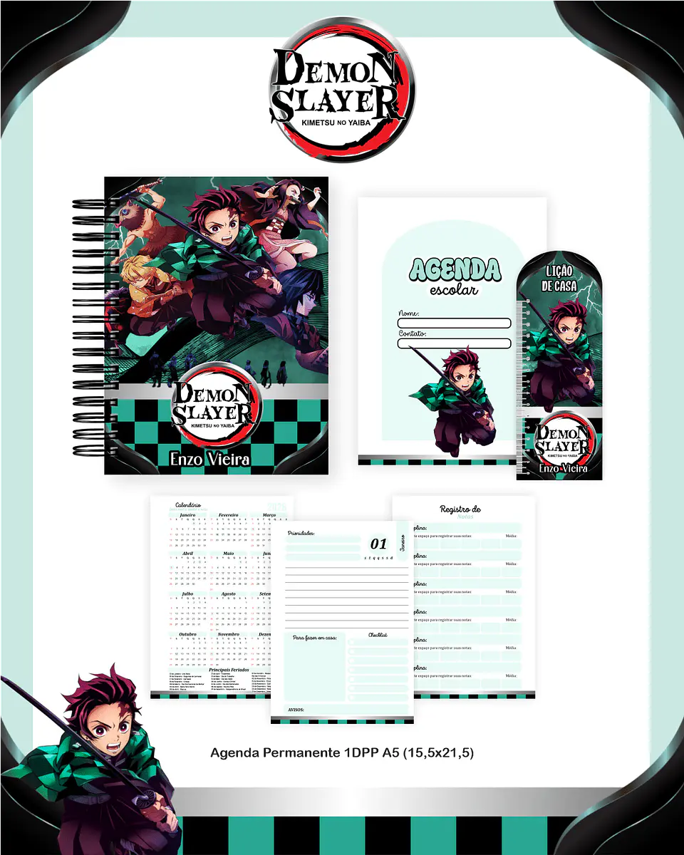 Arquivo Digital Escolar 2026 Demon Slayer 2