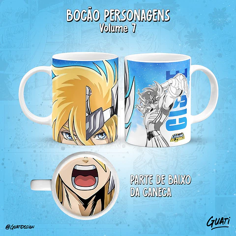 Arquivo Digital Arte Caneca Bocão Personagens Vol. 7