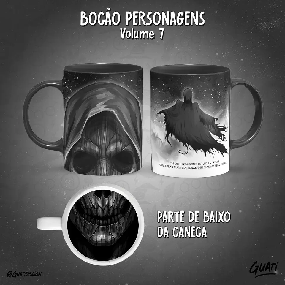 Arquivo Digital Arte Caneca Bocão Personagens Vol. 7 9