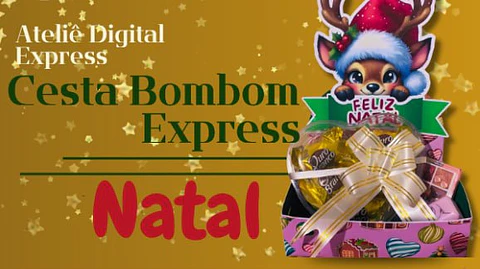 Arquivo de Corte Caixa Natalina Cesta Bombom Express