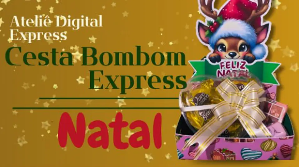 Arquivo de Corte Caixa Natalina Cesta Bombom Express 1
