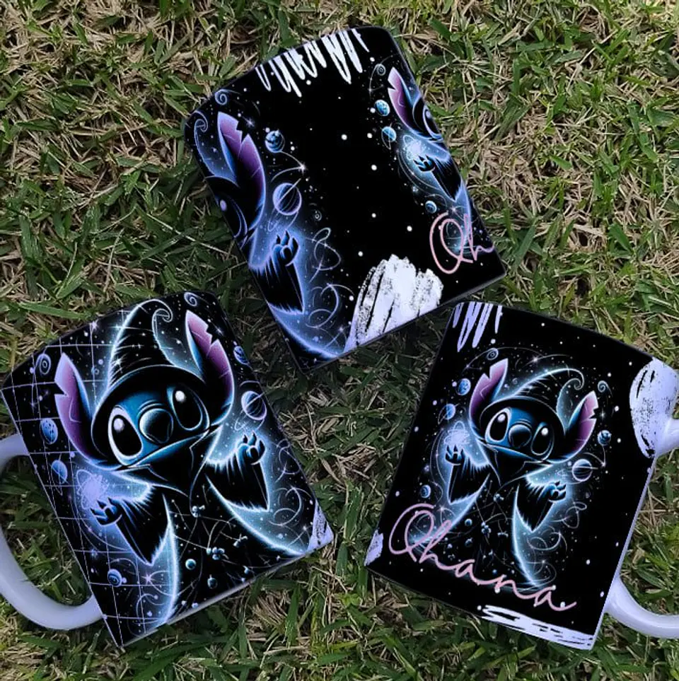 Arquivo Digital Arte Caneca Stitch Black 6