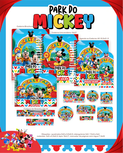 Arquivo Combo Escolar Mickey Park