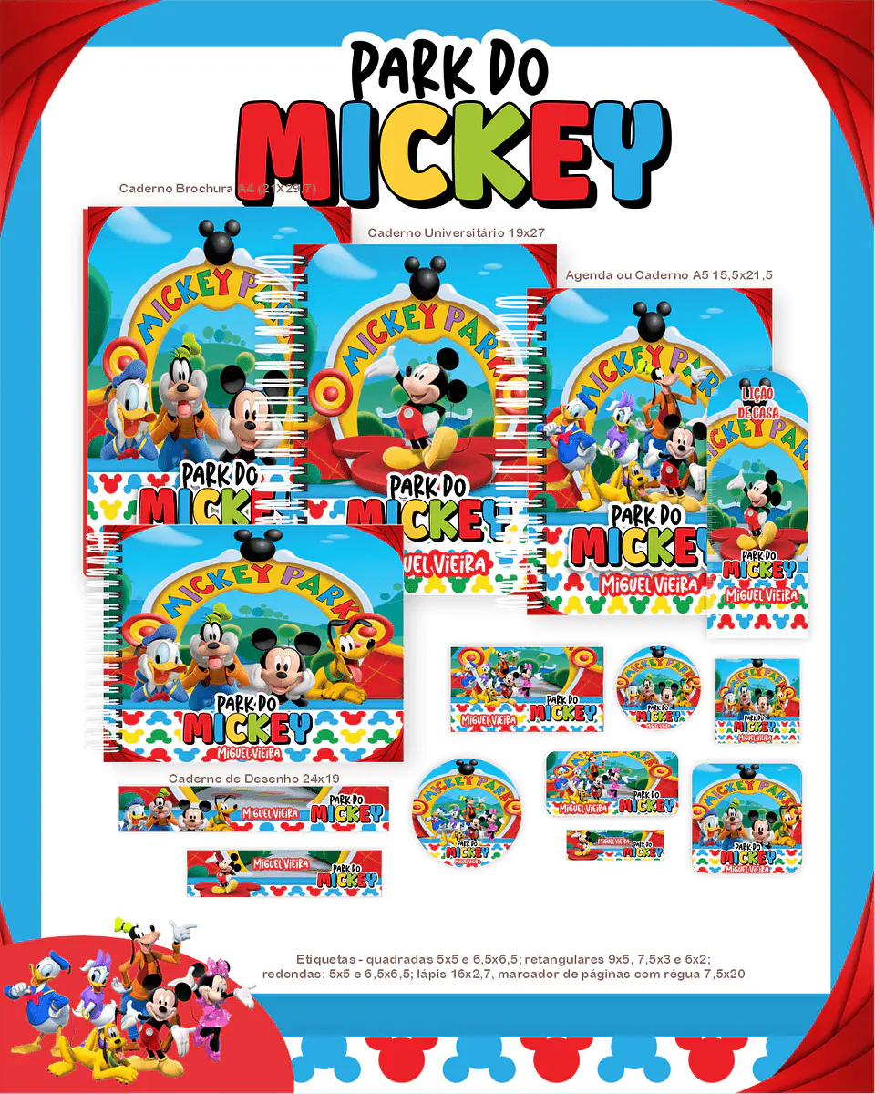 Arquivo Combo Escolar Mickey Park 1