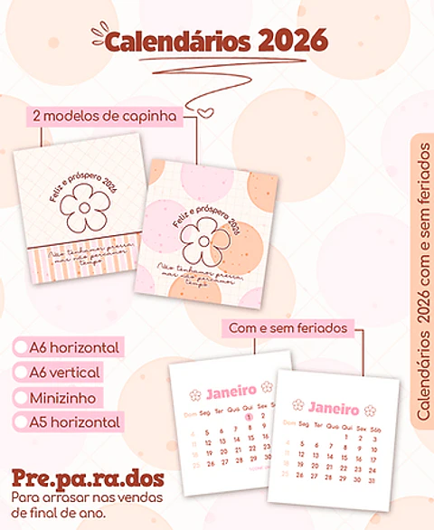 Arquivo Digital - Pack Calendários 2026