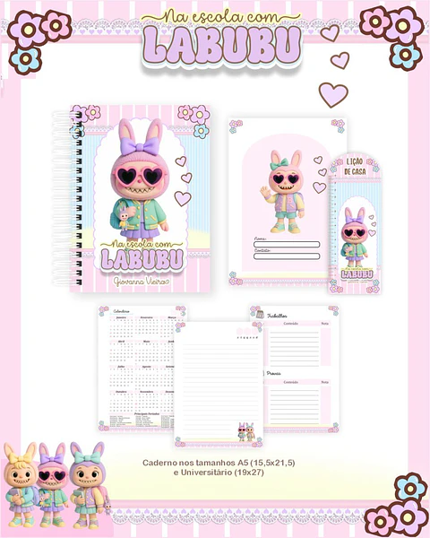 Arquivo Combo Escolar Completo Labubu