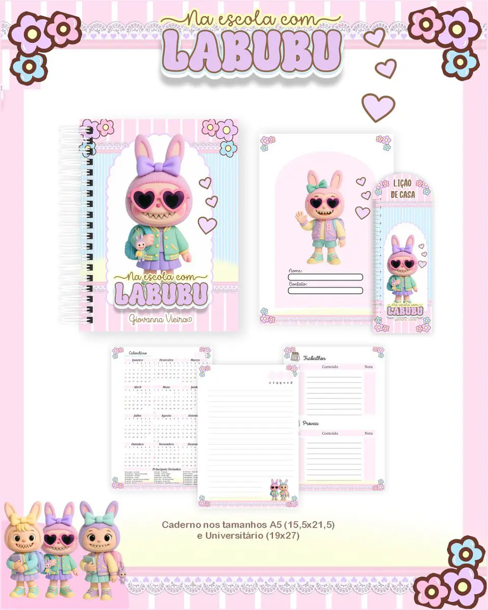 Arquivo Combo Escolar Completo Labubu 2