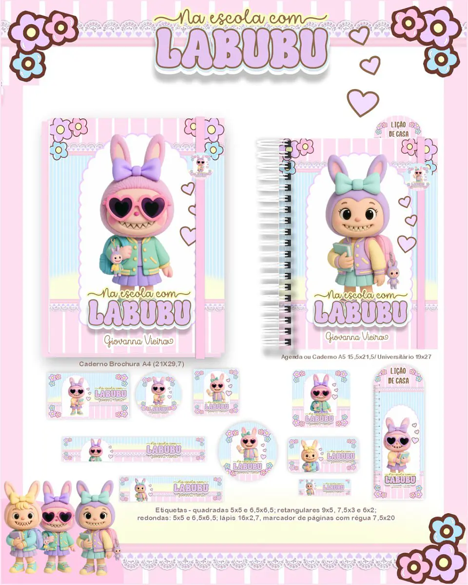 Arquivo Combo Escolar Completo Labubu 5