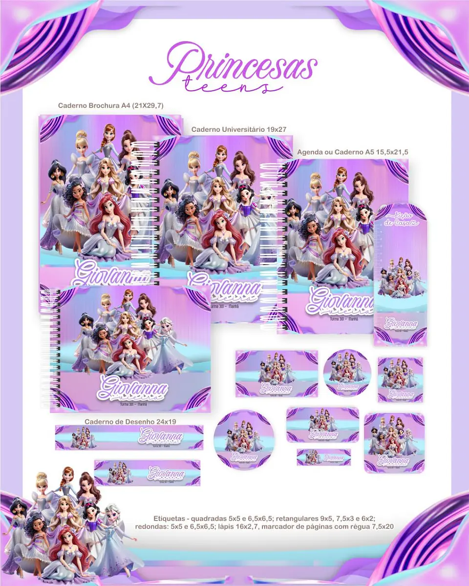 Arquivo Digital Escolar 2026 Princesas Teens 1
