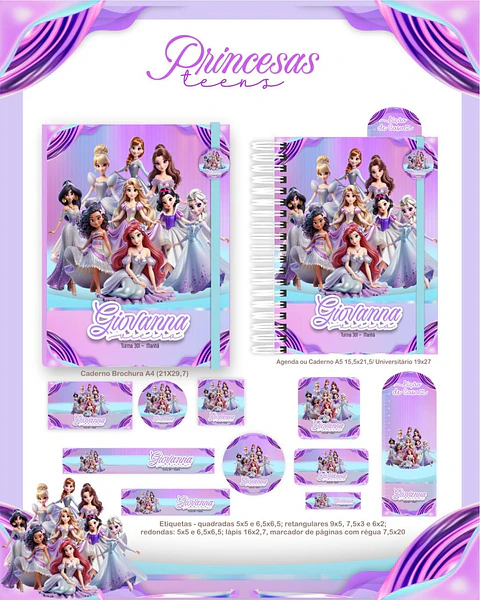 Arquivo Digital Escolar 2026 Princesas Teens
