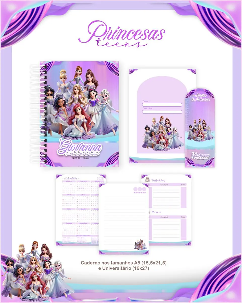 Arquivo Digital Escolar 2026 Princesas Teens 3