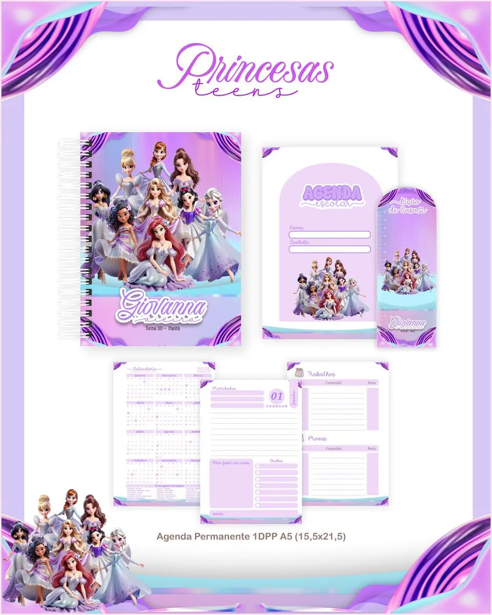 Arquivo Digital Escolar 2026 Princesas Teens 4
