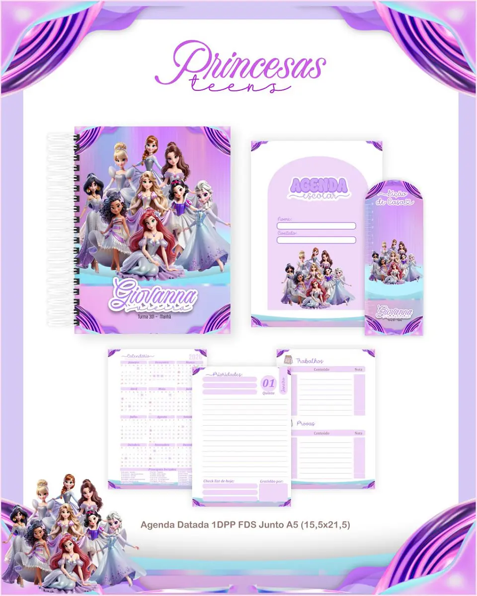 Arquivo Digital Escolar 2026 Princesas Teens 5