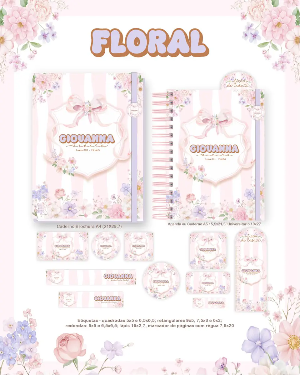 Arquivo Digital Escolar 2026 Floral 3