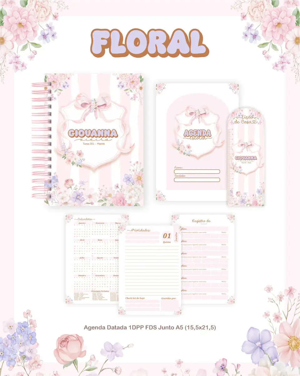 Arquivo Digital Escolar 2026 Floral 4