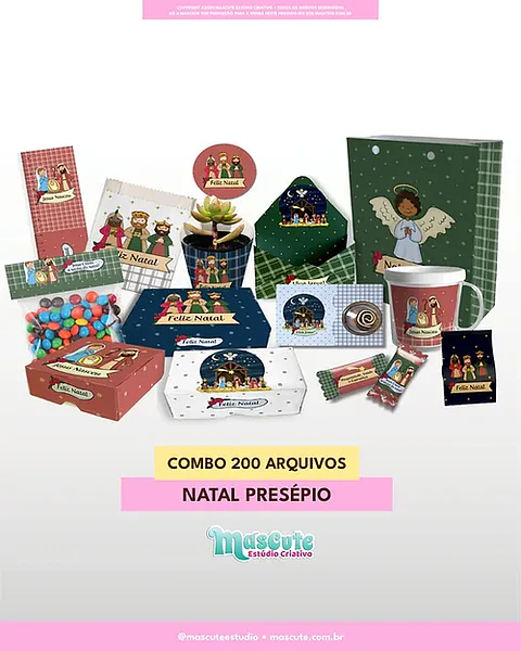 Arquivo de Corte Combo 200 Arquivos Natal Presépio