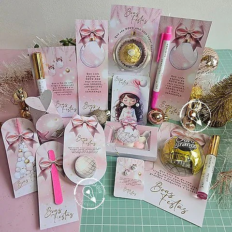 Arquivo de Corte Kit Natal Rosa