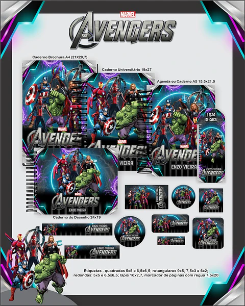 Arquivo Digital Escolar 2026 Avengers