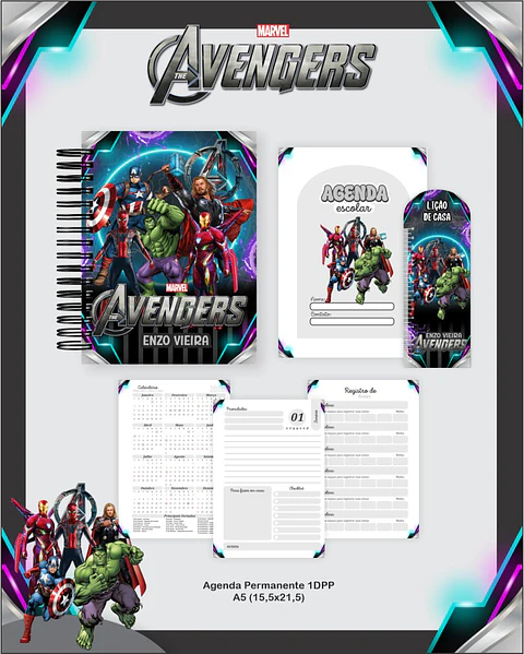 Arquivo Digital Escolar 2026 Avengers