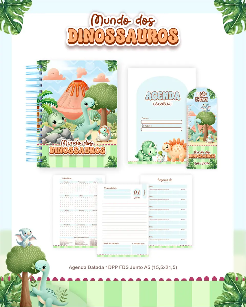 Arquivo Digital Escolar 2026 Mundo dos Dinossauros 3