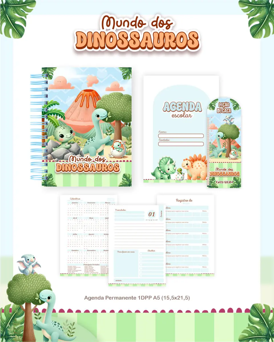 Arquivo Digital Escolar 2026 Mundo dos Dinossauros 5