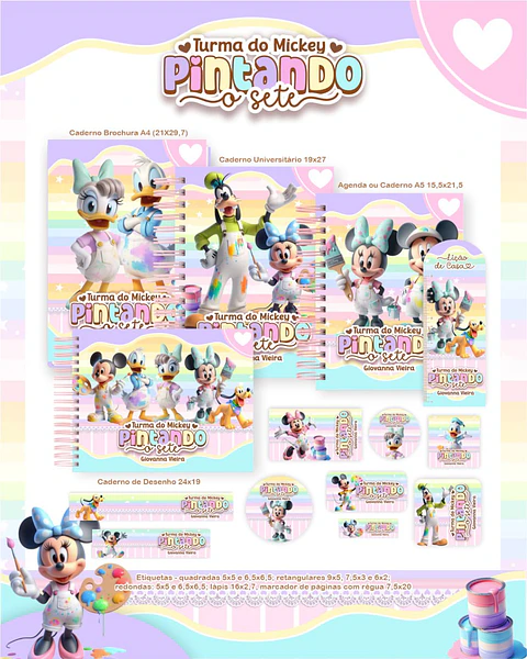 Arquivo Digital Escolar 2026 Turma do Mickey Pintando o Sete