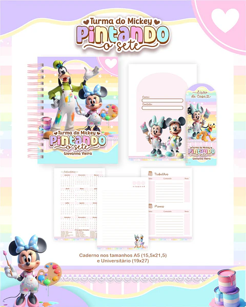 Arquivo Digital Escolar 2026 Turma do Mickey Pintando o Sete