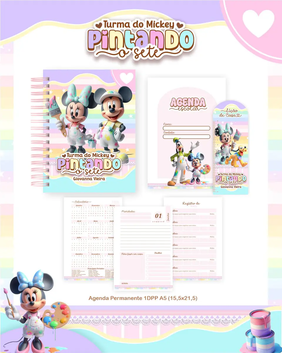 Arquivo Digital Escolar 2026 Turma do Mickey Pintando o Sete 5