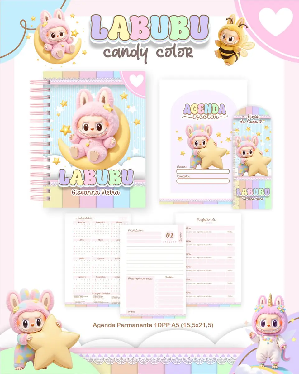 Arquivo Digital Escolar 2026 Labubu Candy 10