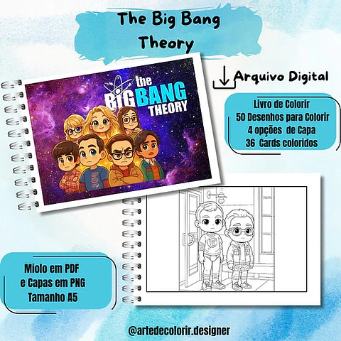 Arquivo Digital Livro de Colorir The Big Bang Theory