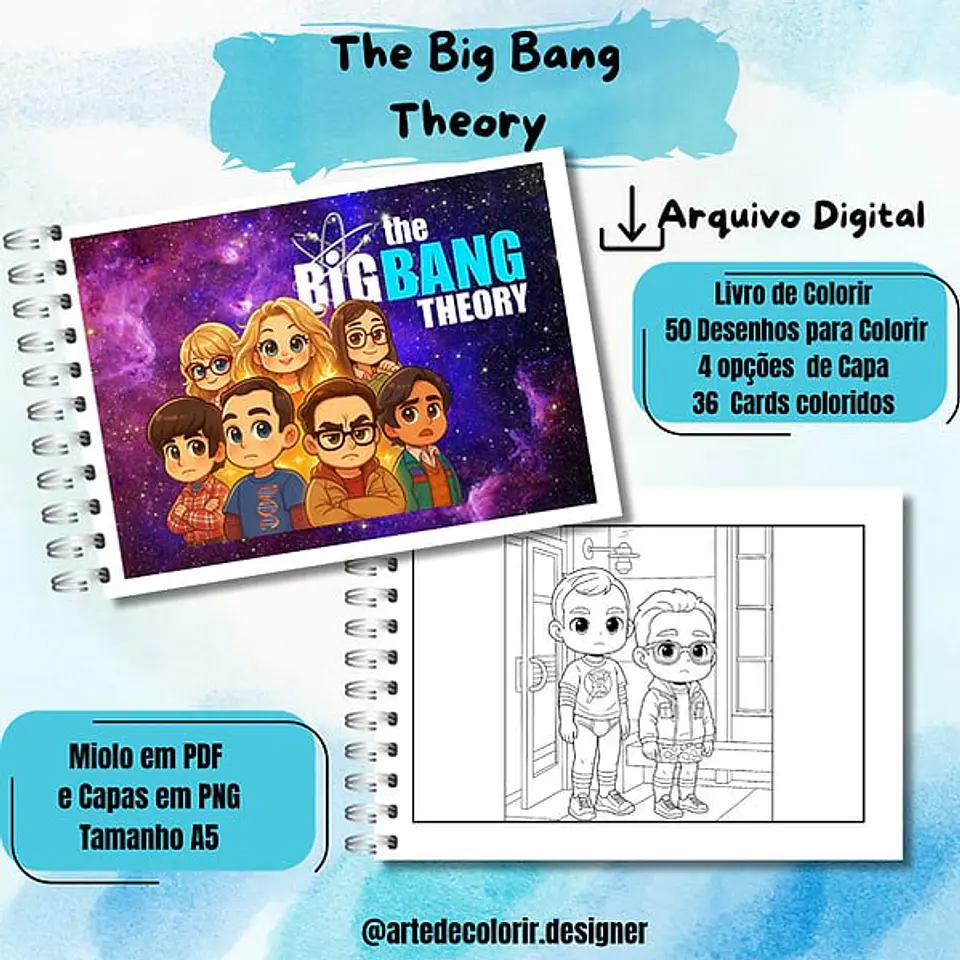 Arquivo Digital Livro de Colorir The Big Bang Theory 1