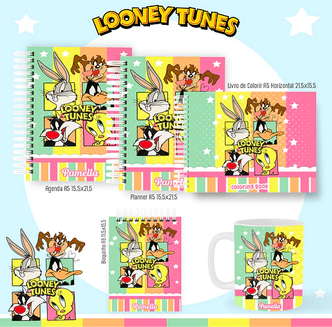 Arquivo Digital Pack Nostalgia + Colorir Looney Tunes
