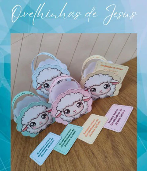 Arquivo de Corte Cestinha Ovelhinha de Jesus